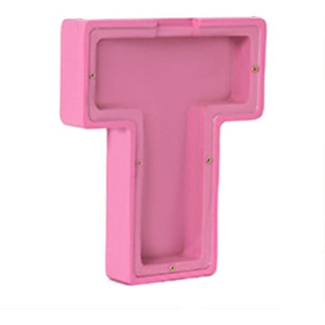 Tirelire simple en forme de lettre majuscule élégante et pratique pour économiser de l'argent cadeau idéal pour la fête des enfants. (1/4)