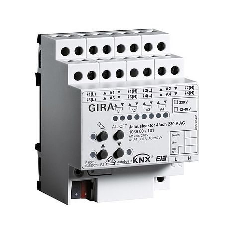 GIRA 103900 JALOUSIEAKTOR 4FACH 230V AC KNX/EIB REG