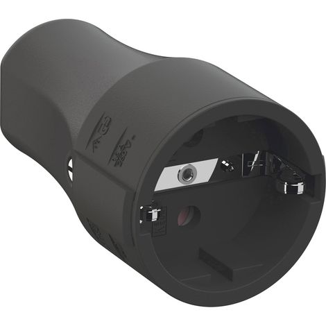 Bachmann 960.103 Schutzkontaktkupplung Polypropylen 250 V Schwarz IP20