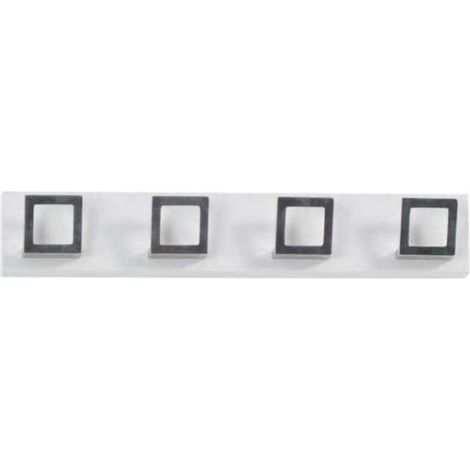 Percha mod. 220 de pared moderna 4 colgadores varios colores a escoger, 9 cm(alto)49 cm(ancho)4 cm(largo) Color Mogano (1/3)