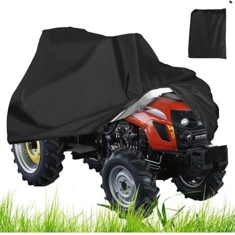 Housse de tracteur de jardin, Housse Protection Tondeuse Housse de Tondeuse à Gazon Autoportée, Imperméable Housse de Tondeuse en Polyester 210d avec Sac de Rangement a Cordon(183x137x117cm) (1/5)