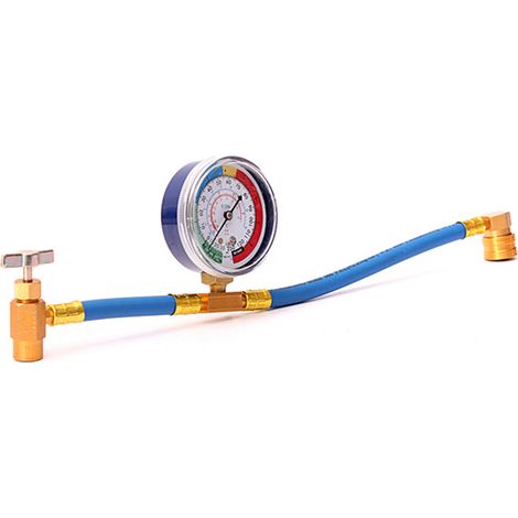 Manguera de recarga de refrigerante R134A para aire acondicionado automotriz con kit de medición de presión. (1/5)