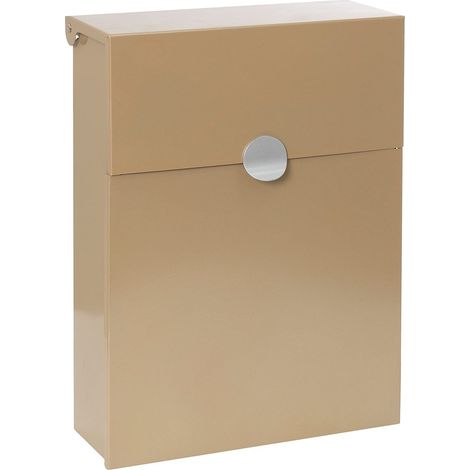 ARREGUI Tondo M E6735-SIL Cassetta Postale Indiviuale con Segnaletica di Numero, Personalizzabile, Dimensione M(DIN A4 e Riviste), Cassetta della Posta da Parete, Serratura Coperta, Iridium e Argento (1/5)