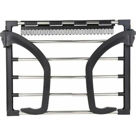 Radiator Coat Hanger, Clothes Hanger, Coat Hanger, Portable Indoor Coat Hanger, Round Tube, Small Size (Black, 32-40cm) MUMU (1/4)