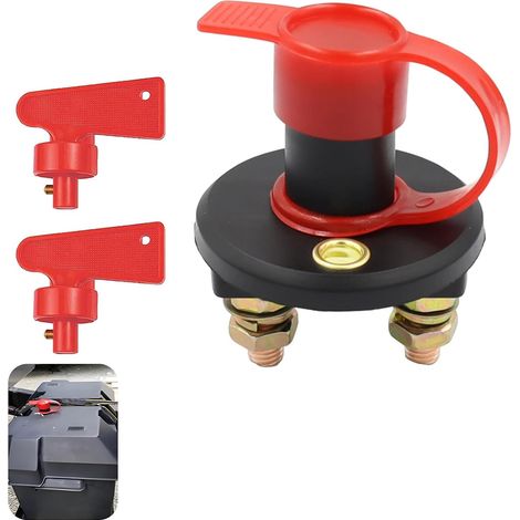 12V Battery Disconnect Switch, Circuit Breaker, Battery Isolator with Keys for Boat, Car, Maximum Capacity 200A, Electrical Safety and Discharge Protection (1/5)