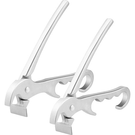 Zweiteiliges Ofenzangenset, Aluminium-Kochgeschirr (1/3)
