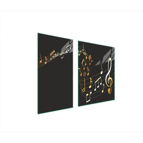 GLASSCHUTZPLATTE FÜR HERD 90x52 MUSIC