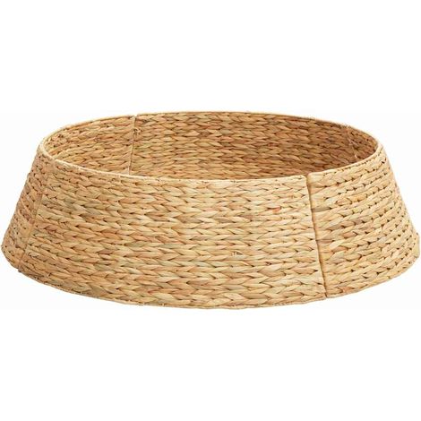 vidaXL Collar para árbol de Navidad Marrón 105 x 105 x 28 cm