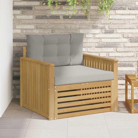 vidaXL Sofá de exterior Poliéster Blanco (1/5)
