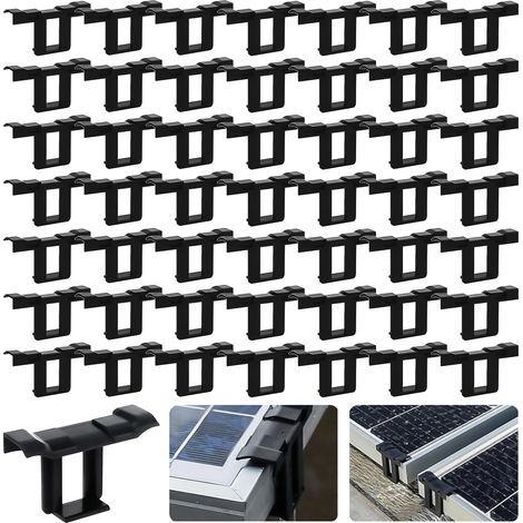 30 Pièces Clips de Drainage pour Panneau Solaire, Panneau Photovoltaïque Clips de Nettoyage, Clips de Vidange D'eau pour Panneau Solaire 30mm (1/5)