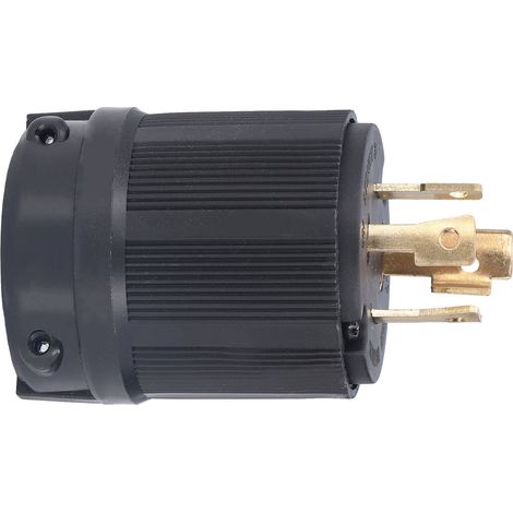 Verriegelbarer Stecker PA66, Kunststoff/Messing, 4-polig, Generatorstecker für Trockner, 30 A, 277–480 V (1/5)