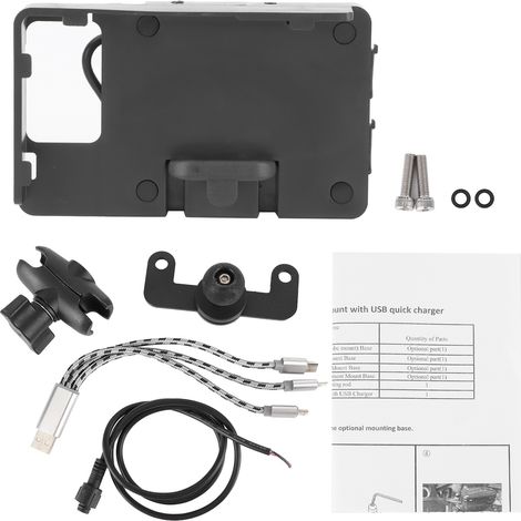 Support téléphone moto avec chargeur USB, support GPS pour HONDA CB300F/CB500F/CB500X, étanche et robuste (1/5)