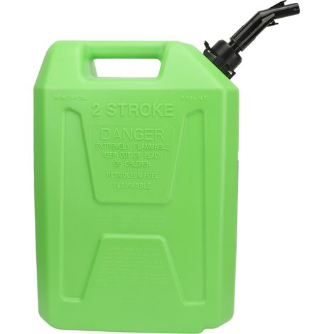 Bidon d'essence 20 L en PEHD antistatique à vidange automatique, pour le stockage d'essence et d'huile, réservoir de carburant de secours vert. (1/5)