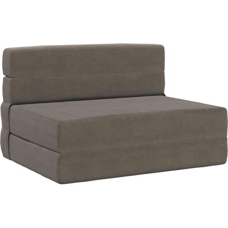 Canapé-lit pliable Gris clair 70 x 72 x 60 cm Tissu vidaXL (1/5)