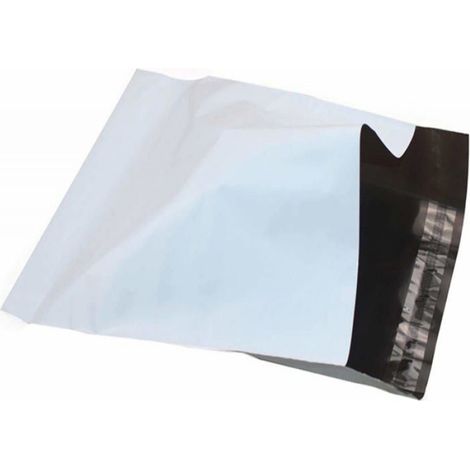 100 pièces Sacs d'expédition en plastique, Enveloppes postales et d'expédition blanches 25 x 35 cm pour envois postaux et colis (1/4)