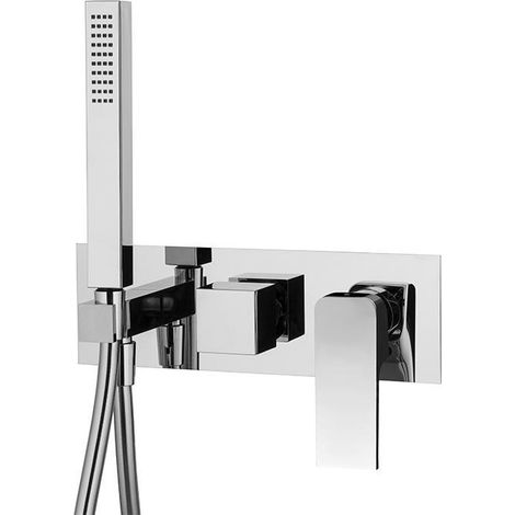 Miscelatore incasso doccia nero 2 uscite con set doccia fima carlo frattini f3399nx2ns