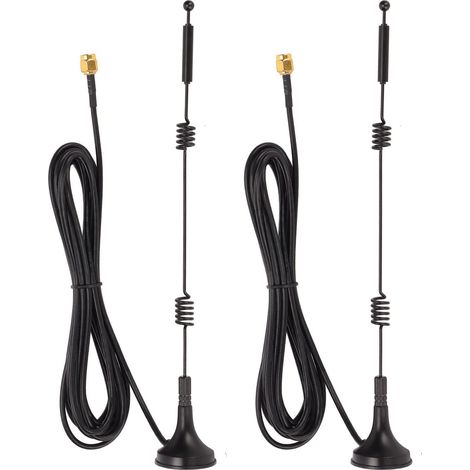 2Pcs 12dBi Digital Antenna, High Gain RP-SMA 2.4G/5Ghz Omnidirectional WiFi Router Antenna for Wireless IP Camera, Security IP Camera, etc. (1/5)