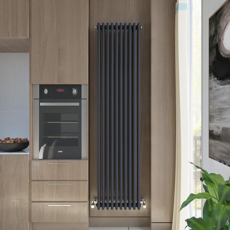 ELEGANT Cast Iron Style Radiator Vertical Radiator 1800 Triple Column Rads Anthracite Radiator 1800 x 470 mm (1/5)