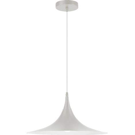 Lampadario a sospensione stile contemporaneo in metallo decorativo attacco E27 luce tavolo cucina nero o bianco (1/5)