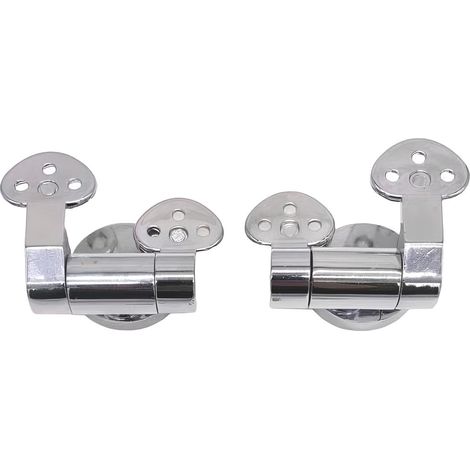RICAMBIO CERNIERA IN OTTONE CROMATO PER SEDILE WC IN LEGNO cod. 58271 PZ. 2