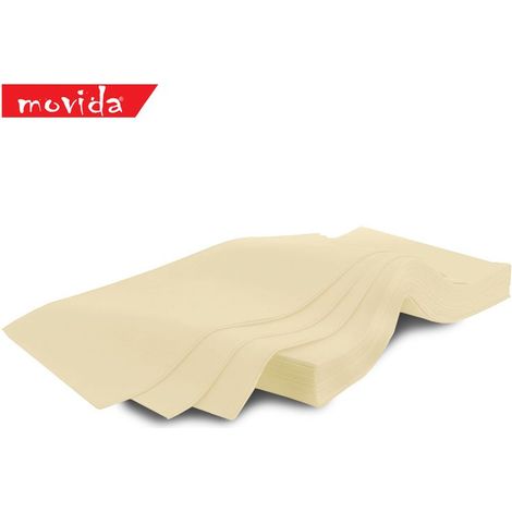 Set 25 Pezzi Tovaglia Monouso in TNT Quadrata Avorio 140 x 140 cm