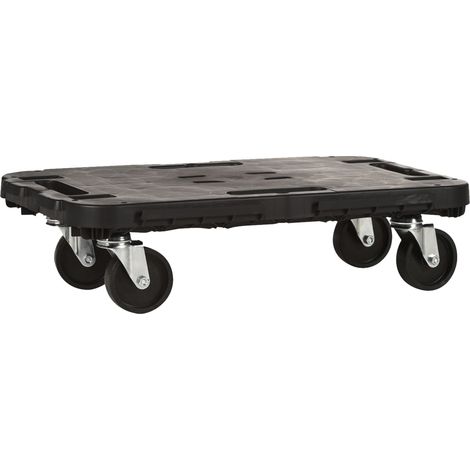 PLATAFORMA CON RUEDAS, EN POLIPROPILENO 480X290X H 40 MM, ENSAMBLE 480X290X H 125 MM, CON SISTEMA DE ENGANCHE PARA PODER AMPLIAR LA PLATAFORMA