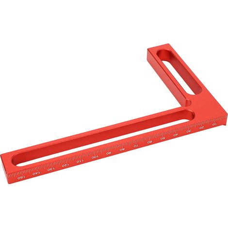 Aluminium-Zimmermannswinkel, 90°-Winkellineal zur Höhenmessung und -markierung, Holzmarkierungswerkzeug, 160 mm / 6,3 Zoll. (1/5)