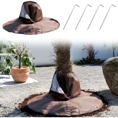 Protection hivernale des plantes, protection hivernale des racines de palmier, couverture d'hiver réutilisable pour plantes 30x30 cm, adaptée à la protection hivernale des plantes extérieures (1/4)