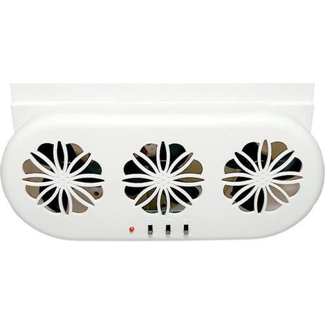 Ventilateur d'extraction pour voiture, 3 ventilateurs, alimentation solaire, USB, ventilation silencieuse, refroidissement du radiateur, automobile (1/5)