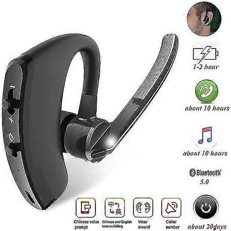 Écouteurs Bluetooth V8 Rtsport sans fil stéréo HD avec microphone, kit mains libres Bluetooth pour voiture avec microphone pour smartphone (1/5)