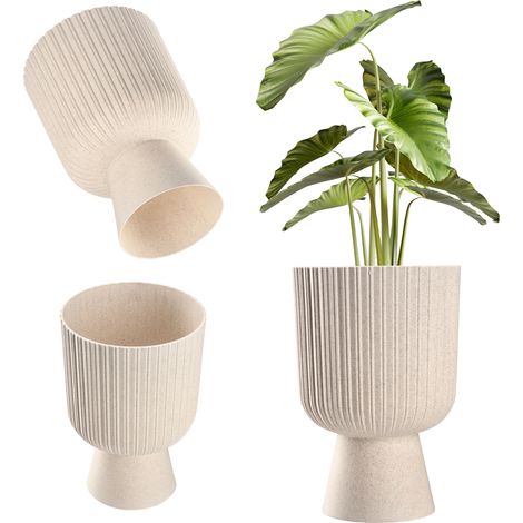 KADAX Blumentopf in Kelchform, Pflanzschale, 14 cm, Creme
