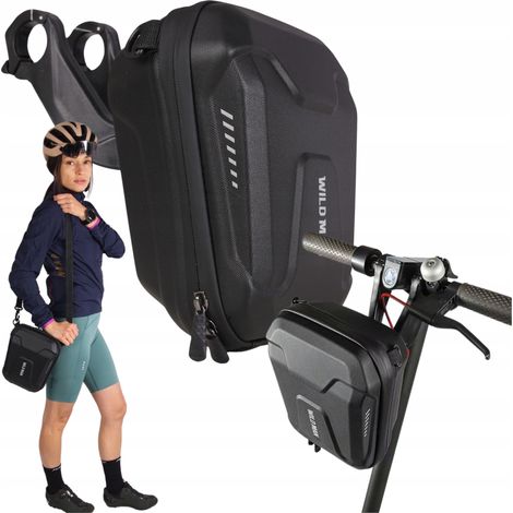 Harte Fahrradtasche für Lenker und Roller, Reißverschluss, wasserdicht, 3L XL