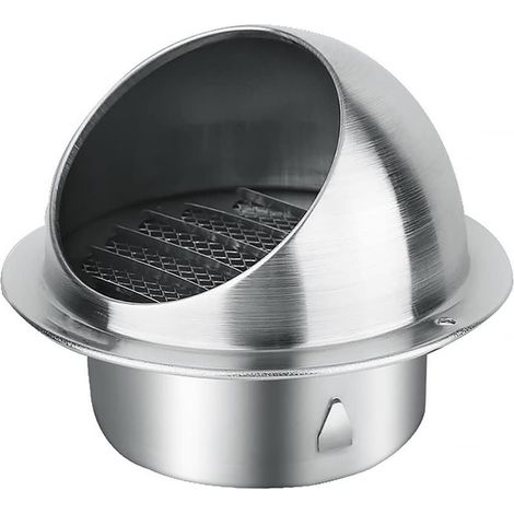 Grille d'aération ronde en acier inoxydable grille d'aération murale extérieure - Couvercle à rabat pour grille d'aération - 100mm (1/5)