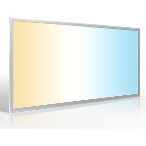 LED Panel 120x60cm 60W Rahmen silber - Lichtfarbe: CCT 3000K-6000K (1/5)