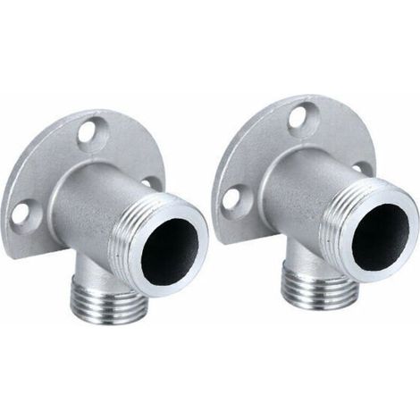 2pcs Kit d'installation pour connecter le tuyau pour robinet apparent. système de douche extérieur. mitigeur thermostatique. conversion encastré en surface (1/4)