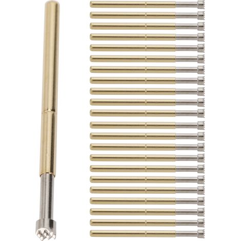 100 Stück Federprüfspitzen, Prüfkontaktstifte mit 9 Krallen, 2 mm, Industriebedarf P125‑H (1/5)