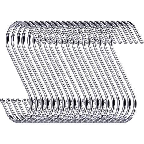 MINKUROW 50 Ganchos S, Ganchos Para Colgar De 9 Cm, Ganchos Para Guardarropa, Ganchos Para Colgar, Perchas Para Ropa (Plata) (1/5)