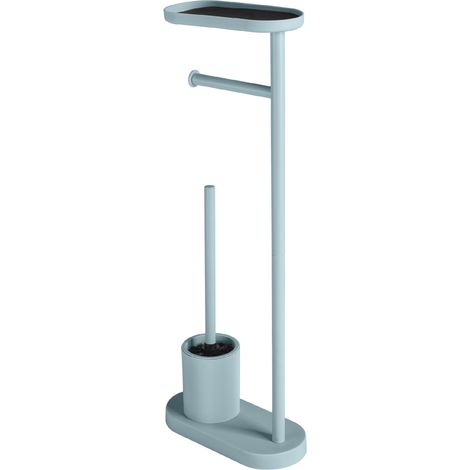 GEDY 30321100000 ELIOS Columna de pie con portarrollos, escobillero y repisa azul mate - ref: 30321100000 (1/2)