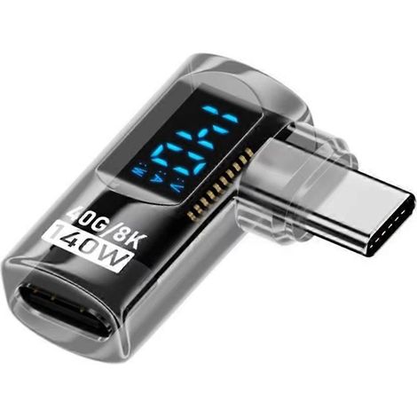 U-förmiger rechtwinkliger (90°) USB-C-Adapter, Datenübertragung mit 40 Gbit/s, 140 W PD-Stromversorgung, USB 4.0 8K 60Hz-Konverter, B (1/5)