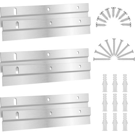 6 Pièces Clip de Fixation Murale en Z Support Mural Fixation Miroir 15cm Fixation Tableau avec Vis Fixation Miroir Lourd Emboîtement Accroche Miroir pour Suspendre des Cadres Résistants (1/5)