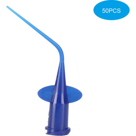 50 pièces / sac Embouts d'irrigation dentaire jetables pour blanchiment des dents, aiguilles souples en résine flexible (1/5)