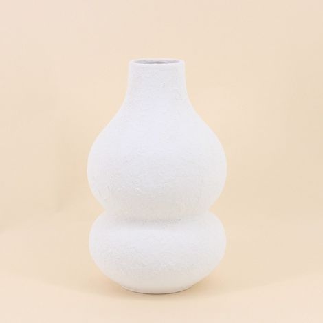 Vase design texturé en céramique, H31cm