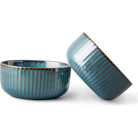 Bol en céramique bleu et or dégradé 650 ml