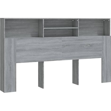 Testiera con Scomparti Grigio Sonoma 180x19x103,5 cm vidaXL
