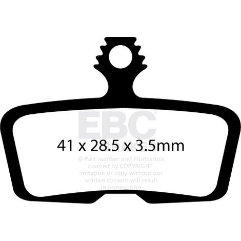 CFA616R - Pastiglie freno per bicicletta EBC Brakes Organic Performance