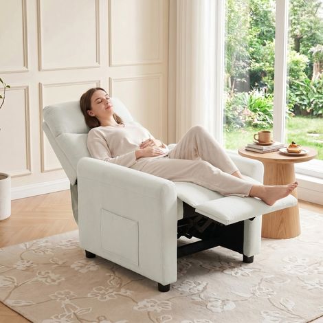 Fauteuil relax inclinable avec ressorts ensachés, dossier 145°, pour salon (1/5)
