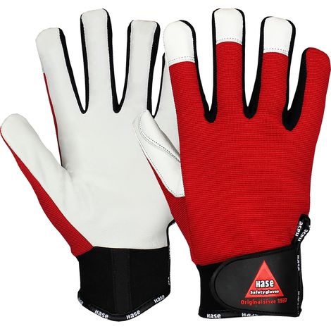 Hase POWER GRIP III, Montagehandschuh aus Ziegennappaleder, Größe 7 10 Stk