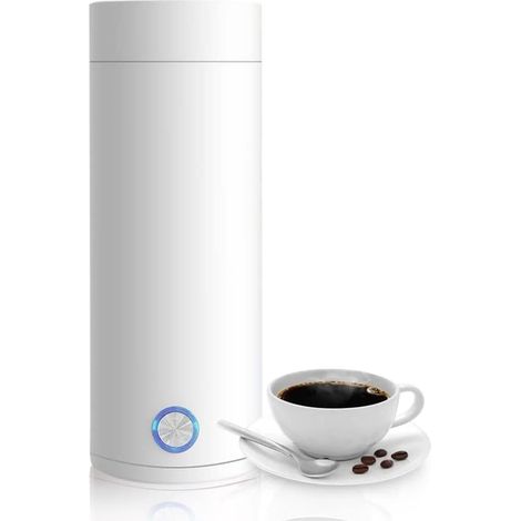 Bouilloire de voyage portable 3 en 1 - Bouilloire électrique pour préparer du thé, du café et des aliments pour bébés  arrêt automatique  matériau de qualité alimentaire (blanc). (1/5)