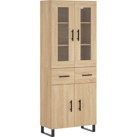 Maison Exclusive - Credenza Rovere Sonoma 69,5x34x180 cm in Legno Multistrato