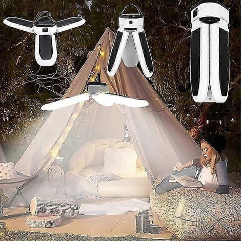 Lampes portables d'extérieur, lampes de camping, lampes solaires LED, alimentations rechargeables, bibliothèque d'éclairage extérieur puissante (1/5)